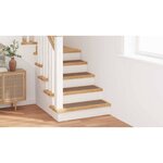 vidaXL Tapis Antidérapants pour Escaliers 15 Pièces Marron 75 x 20 cm PP