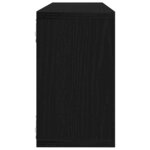 vidaXL Étagère murale avec étagère 2 Pièces Chêne Noir 80 x 15 x 26 cm