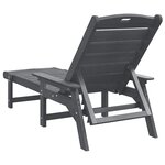 Chaises longues vidaXL 2 Pièces Gris clair 162x53x98.5 cm HDPE