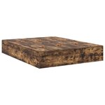vidaXL Cadre de lit Chêne fumé 200 x 140 x 31 5 cm Bois d'ingénierie