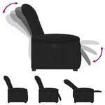 vidaXL Fauteuil inclinable noir tissu