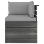 Vidaxl salon palette de jardin 5 pièces avec coussins bois de pin massif