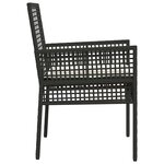 vidaXL Chaise de jardin 2 Pièces Noir 53 x 60 x 85cm polyrotin