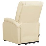 vidaXL Fauteuil de massage Crème Similicuir