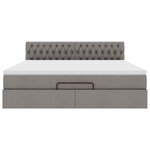 VidaXL Cadre de lit ottoman avec matelas taupe 160x200 cm tissu
