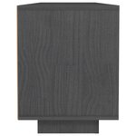 vidaXL Meuble TV Gris 110x30x40 cm Bois de pin massif