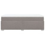 vidaXL Sommier à lattes de lit avec matelas Taupe 100x200 cm Tissu