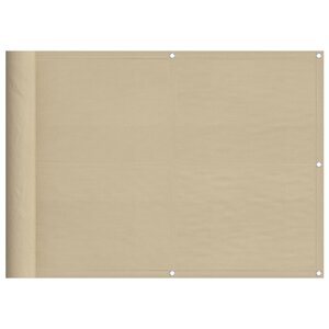vidaXL Écran de balcon beige 75x800 cm 100  polyester oxford