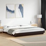 vidaXL Cadre de lit avec lumières LED sans matelas noir 180x200 cm