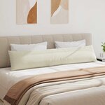 vidaXL Coussins de canapé 2 Pièces Crème 200 x 40 cm