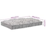 vidaXL Coussin de canapé Gris clair 120 x 80 x 12 cm tissu