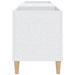 vidaXL Meuble à disques Blanc 121x38x48 cm Bois d'ingénierie