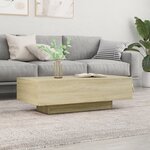 vidaXL Table basse chêne sonoma 100x49 5x31 cm bois d'ingénierie