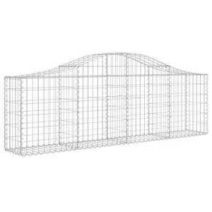 vidaXL Panier de gabions arqué 200x30x60/80 cm Fer galvanisé