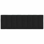vidaXL Coussin de tête de lit noir 120 cm tissu