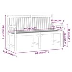 vidaXL Banc de jardin 150 cm Bois solide d'acacia