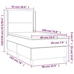 vidaXL Sommier à lattes de lit avec matelas Marron foncé 90x190 cm