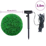 vidaXL Boules de buis artificielles avec lumières LED 2 Pièces vert 45 cm