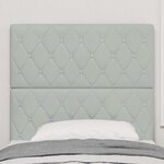 vidaXL Tête de Lit LED Argyle Manuel Gris clair 100 cm Velours