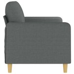 vidaXL Canapé à 2 places Gris foncé 140 cm Tissu
