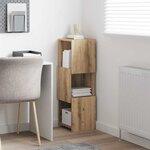 vidaXL Meuble d'angle Blanc 30 5x30x95cm Bois d'ingénierie