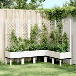 vidaXL Jardinière avec treillis blanc 160x120x142 cm PP