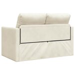 vidaXL Canapé-lit avec coussin Crème 122 x 70 x 60 cm Velours