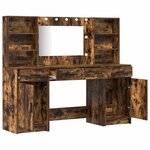 vidaXL Ensemble de Coiffeuse 3 Pièces Chêne fumé 78.5 x 41 x 135 cm