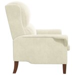 vidaXL fauteuil Crème 76 x 94 x 102 cm Velours