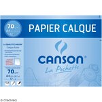 Papier Canson pochette de feuilles calque satin livrée avec pastilles repositionnables