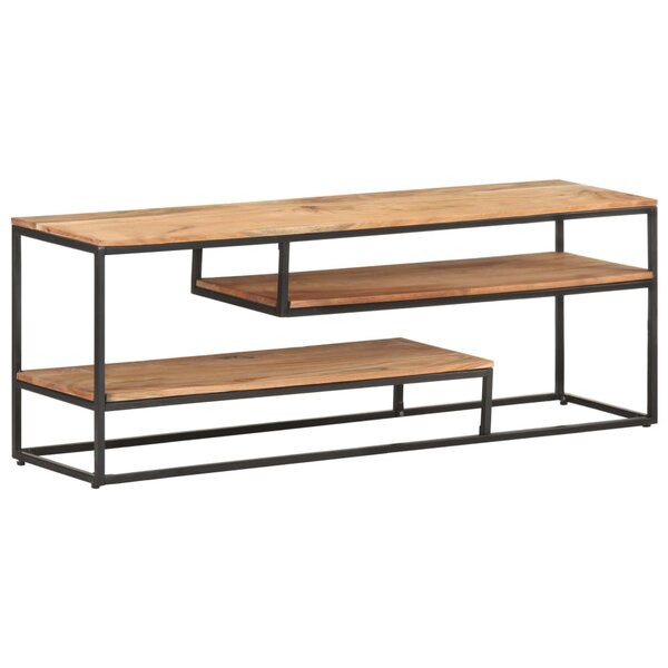 vidaXL Meuble TV 130x30x45 cm Bois d'acacia massif