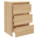 vidaXL Tables de chevet 2 Pièces Chêne sonoma 40x35x62 5 cm Aggloméré