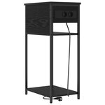 vidaXL Cabinet de chevet Chêne noir 28.1 x 40.9 x 75 cm