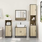 vidaXL Ensemble de meubles de salle de bain 4 Pièces chêne sonoma