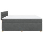 vidaXL Sommier à lattes de lit avec matelas Gris foncé 180x200cm Tissu