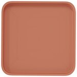 vidaXL Plateau carré à fleurs 6 pc Rouge brique 32 x 32 x 2 5 cm