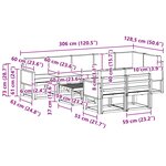 vidaXL Ensemble de canapés d'extérieur 9 Pièces Naturel et Crème
