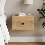 vidaXL Cabinet de chevet mural Chêne artisanal 34 5 x 33 x 20 cm