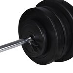 Vidaxl tour de musculation avec jeu d'haltères et poids 60 5 kg