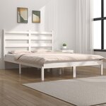 vidaXL Cadre de lit Blanc Bois de pin massif 120x200 cm
