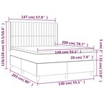 vidaXL Sommier à lattes de lit avec matelas Noir 140x200 cm Tissu