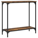 vidaXL Table console chêne fumé 75x30 5x75 cm bois d'ingénierie