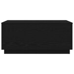 vidaXL Table basse avec lumières LED chêne noir 90x50x40 cm