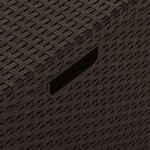 vidaXL Boîte de rangement de jardin 60x54x41 cm Rotin PP Marron