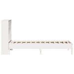 vidaXL Lit bibliothèque sans matelas blanc 90x200cm bois de pin massif