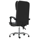 vidaXL Fauteuil inclinable de bureau Noir Similicuir