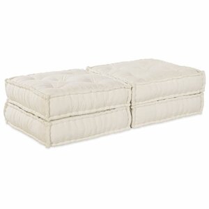 vidaXL Unité de canapé modulaire 2 Pièces Crème 140 x 70 x 36 cm Tissu