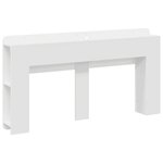 vidaXL Cabinet de Tête de Lit Blanc brillant Bois d'ingénierie