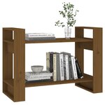 vidaXL Bibliothèque/Cloison Marron miel 80x35x56 5 cm Pin solide