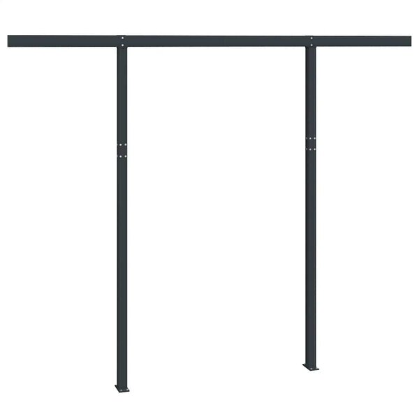 vidaXL Jeu de poteaux d'auvent anthracite 300x245 cm fer